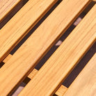 Close-up of wooden slats with a dark background