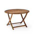 Wooden folding table on a white background