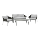 Torino Outdoor Lounge Set Includes two Lounge Chairs, Sofa and Coffee Tabel