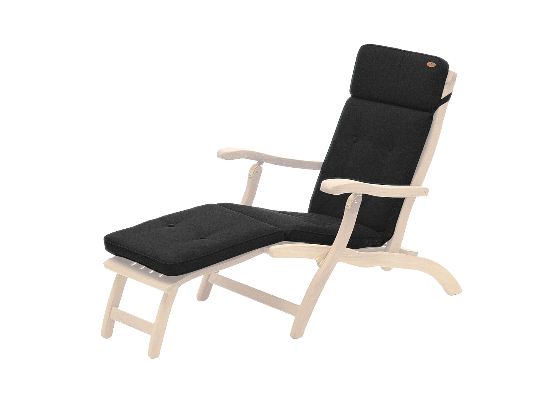 black steamer cushion