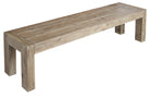 Wooden bench with a weathered finish on a white background