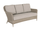 natural hand-woven 3-seater outdoor sofa in light beige