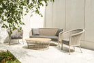 Cordial outdoor lounge set with sofa, chairs and coffee table in beige by Alexander Rose