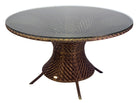 1.3m circular outdoor table with glass top from Alexander Rose Ocean Wave set 