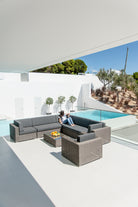 Monte Carlo outdoor furniture high quality weave with grey cushions