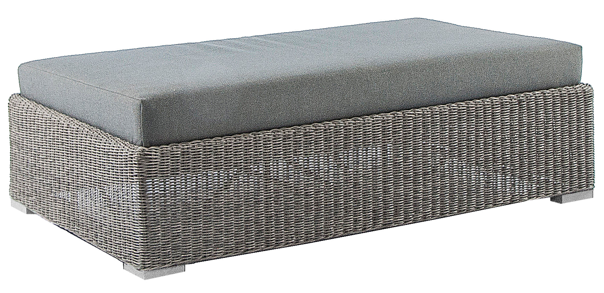 Monte Carlo outdoor ottoman with cushion by Alexander Rose