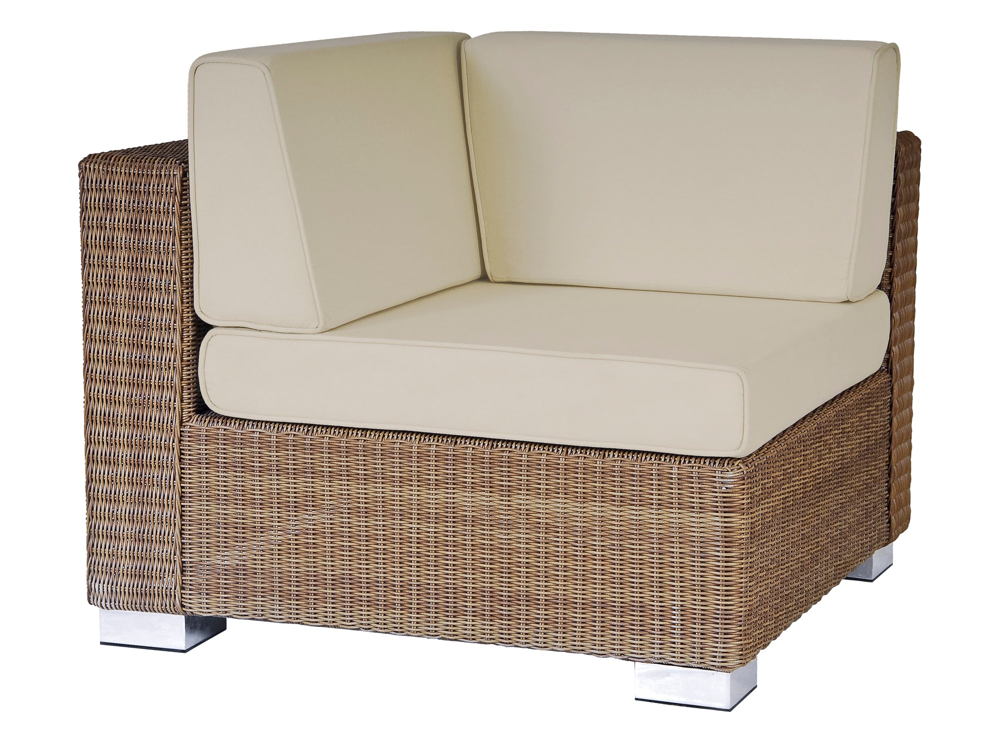 San Marino garden furniture Corner Module in a quality rattan-style weave with cushions