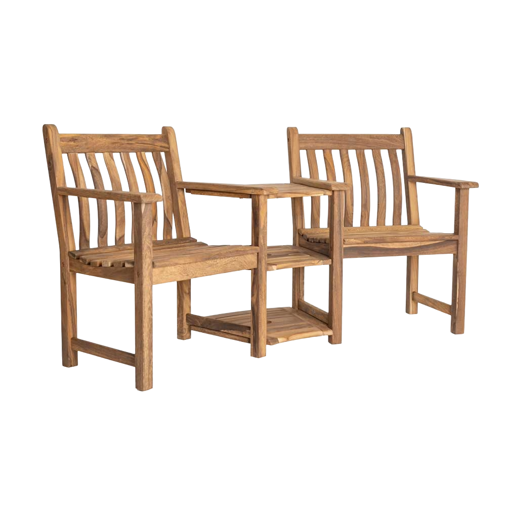 Two wooden chairs on a white background