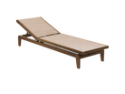 Wooden lounge chair on a white background