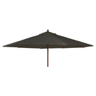 Grey Round Wood Parasol Canopy Only 3M