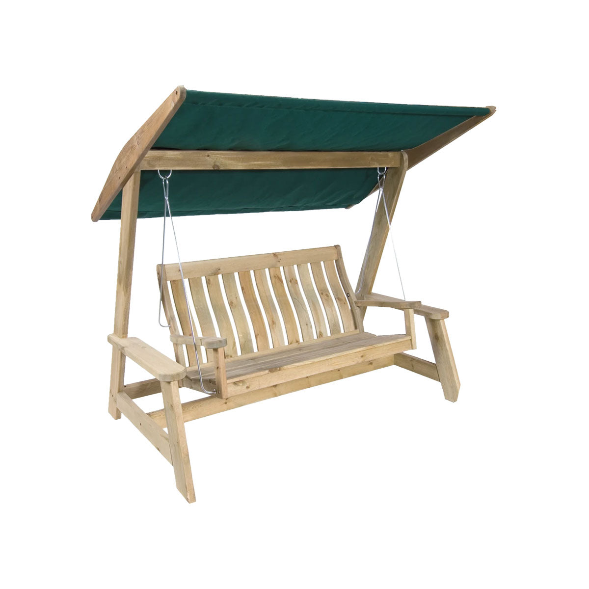 Alexander Rose Softwood Swing Seat Canopy Green