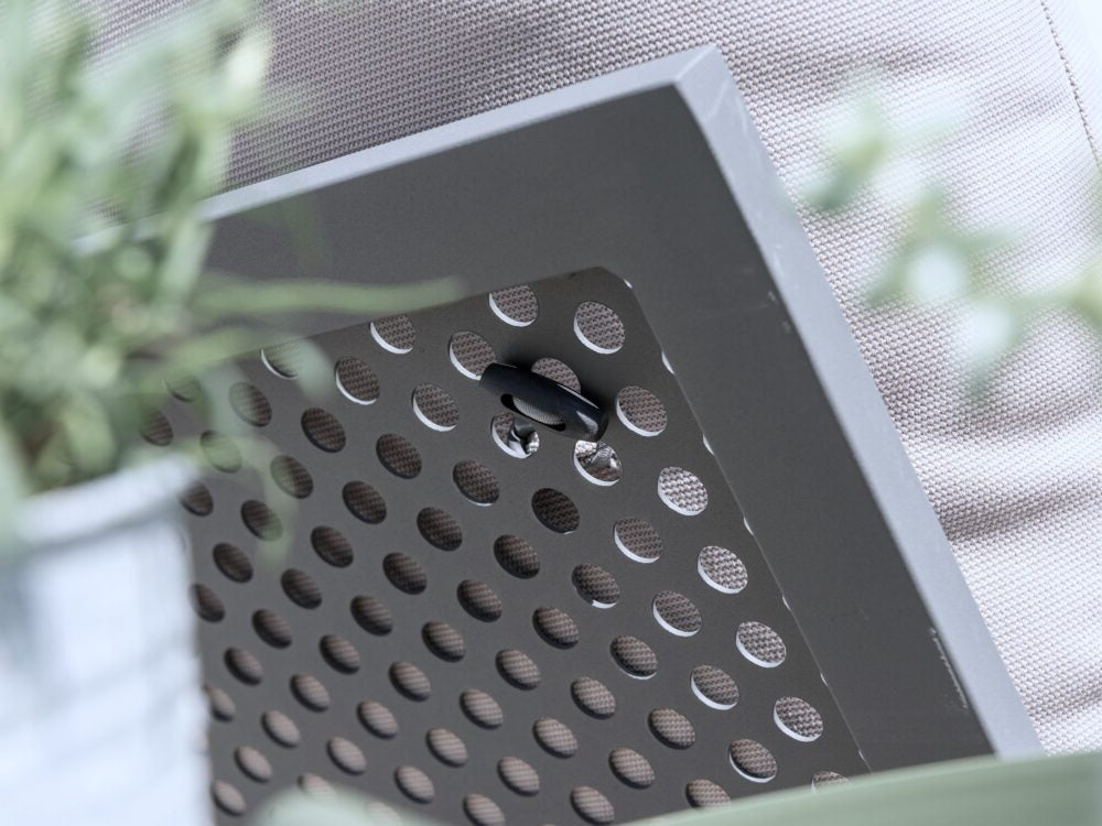 close up of sofa corner unit