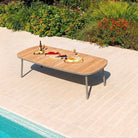 cordial roble wooden top outdoor dining table 