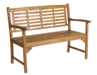Wooden bench with slatted backrest 
