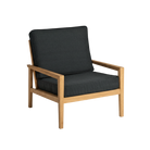 Roble lounge armchair with seat and back cushion