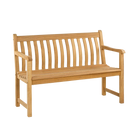 Roble hardwood garden bench, in a light yellow grained natural colour