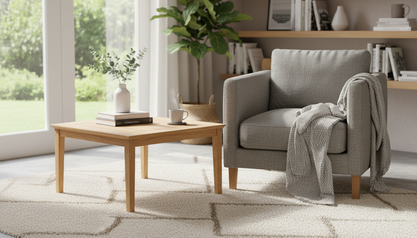 Room scene styled with Roble Tivoli Side Table.  