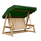 Roble swing seat with green canopy in a transparent background