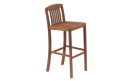 Wooden bar stool on a white background