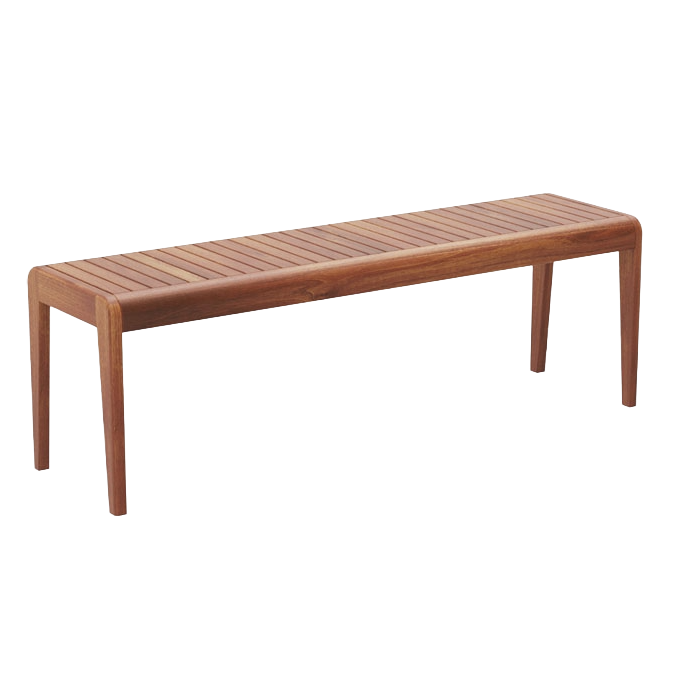 Wooden bench on a white background