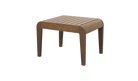 Wooden side table on a white background