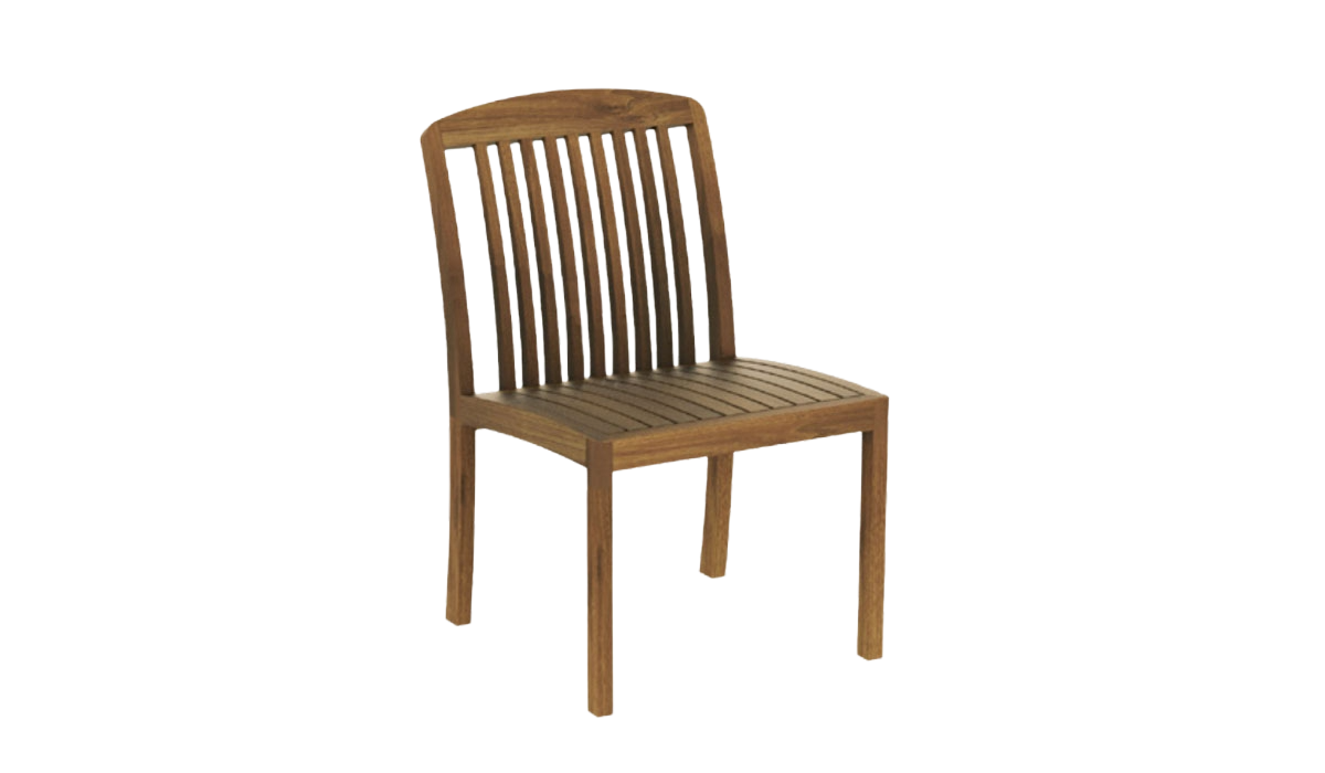 Wooden chair on a white background