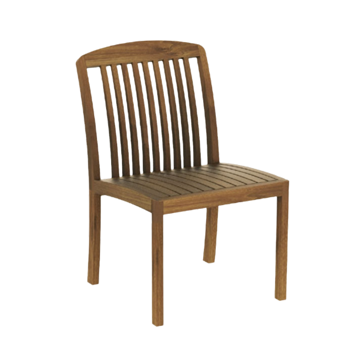 Wooden chair on a white background