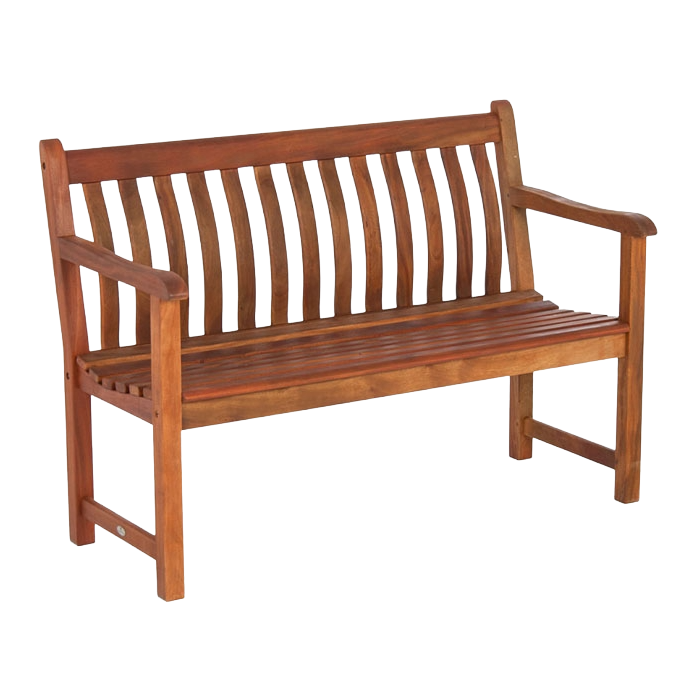 Wooden bench on a white background