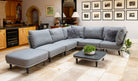 Cordial Luxe Grey ottoman for garden or home