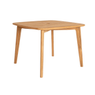 Wooden square table on a white background