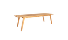 Wooden dining table on a white background