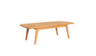 Wooden outdoor table on a white background
