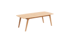 Wooden table on a white background