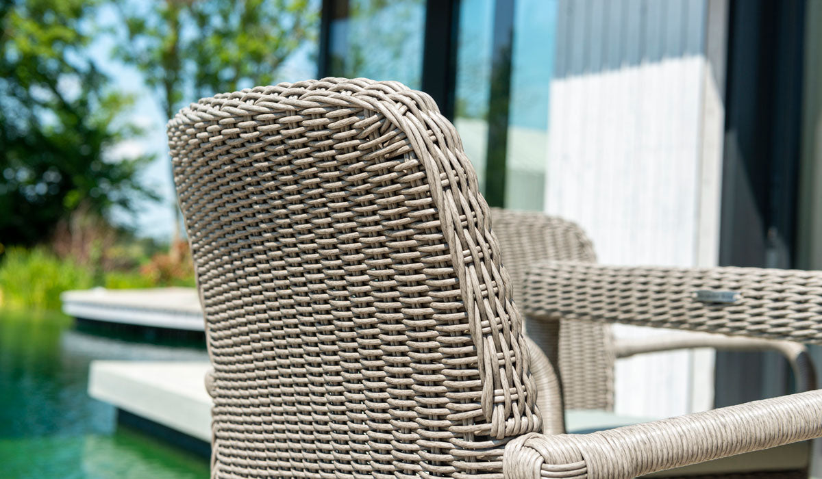 Hazelmere weave Stacking Armchair close up