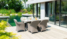 Hazelmere Rectangular Firepit Table on patio