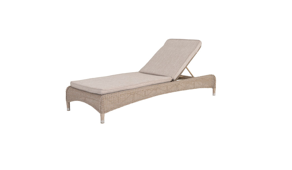 Hazelmere Adjustable Sunbed cutout in natural weave