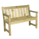 Wooden bench on a white background