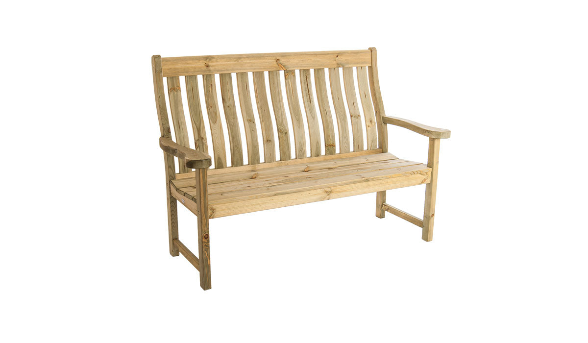 Pine High Back Bench 5ft cutout