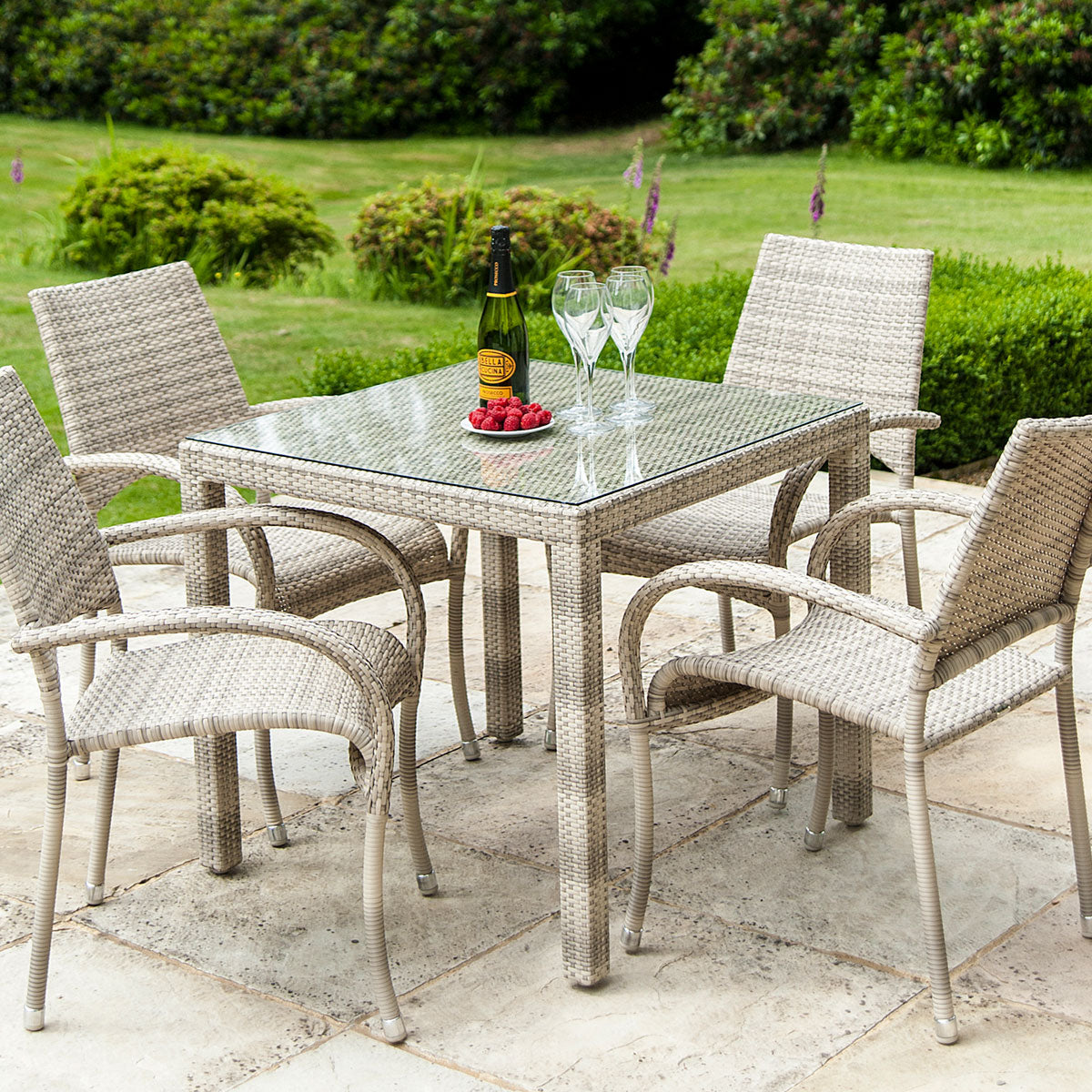 Stacking rattan garden furniture sale