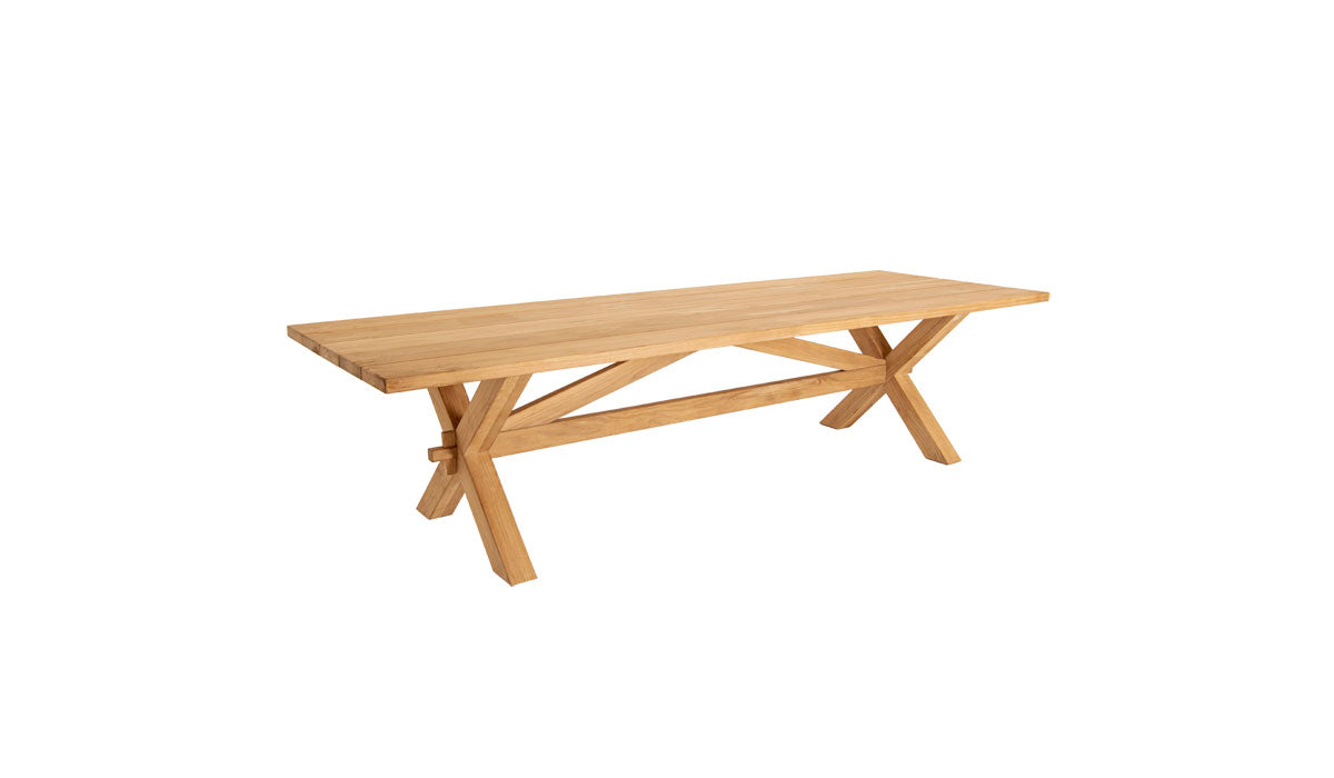 Alexander Rose Teak Plank Table 3.0m cutout