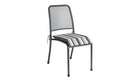 Portofino Stacking Side Chair with striped cushion