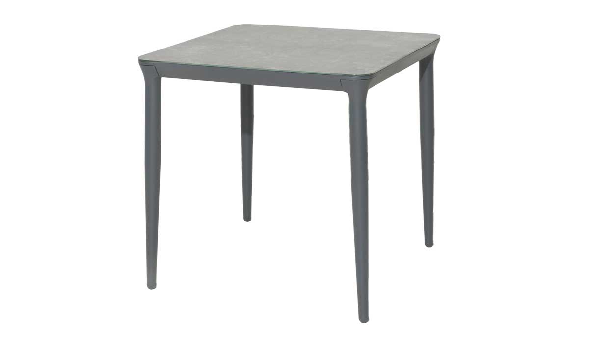 Rimini Square Table W. Ceramic Glass 0.75m cutout