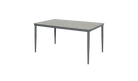 Rectangular table with a gray surface on a white background