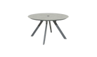 Round table with three legs on a white background