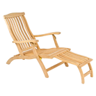 Wooden lounge chair on a white background