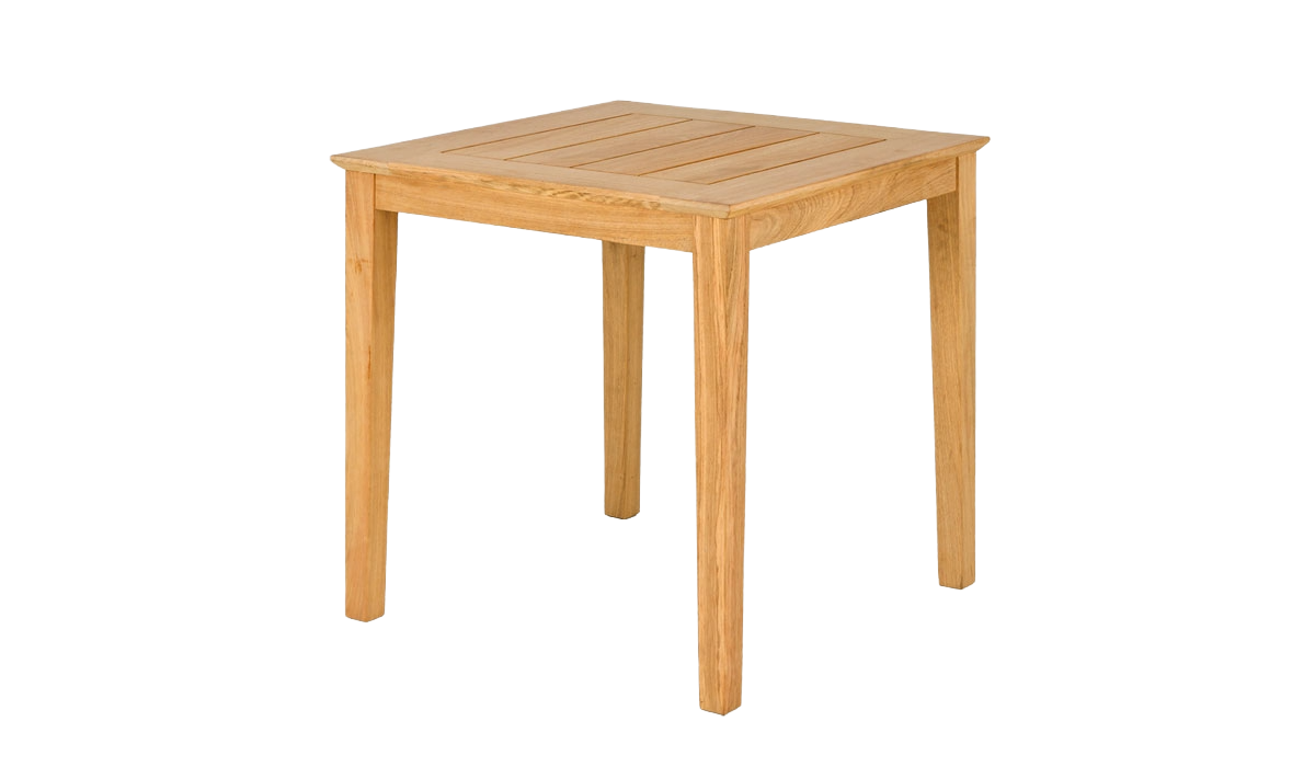 Wooden table on a white background