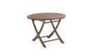 Wooden folding table on a white background