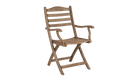 Wooden folding chair on a white background