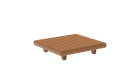 Wooden coffee table on a white background