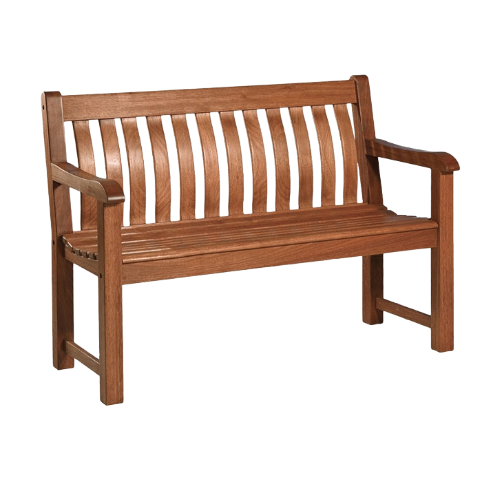 Wooden bench on a white background